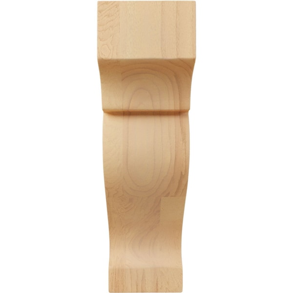 1 3/4W X 3D X 6H Mini Dearborn Wood Corbel, Red Oak